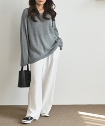 me+em select | スクエアポケットリネンワイドパンツ(その他パンツ)