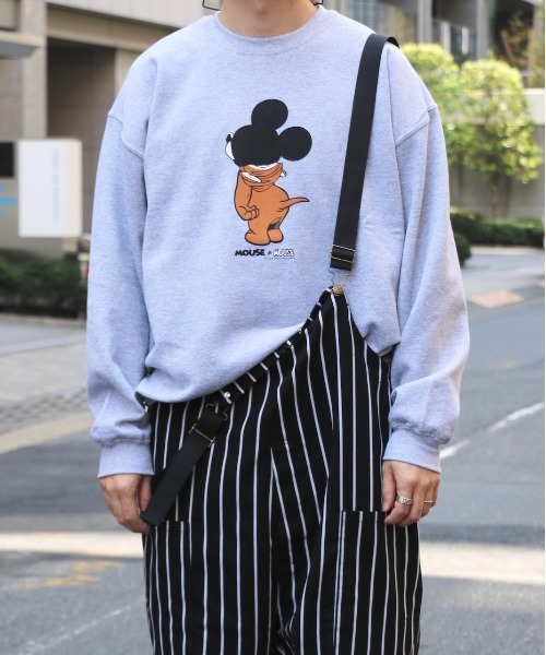 C.E.L.STORE（セルストア）の「The Fake News/ザフェイクニュース MOUSE IN MOUSE CREW SWEAT（スウェット・メンズ・ホワイト/サックスブルー/ネイビー/サンドベージュ/グレー/ブラック・SMALL/MEDIUM/LARGE/X-LARGE）」の18枚目の写真