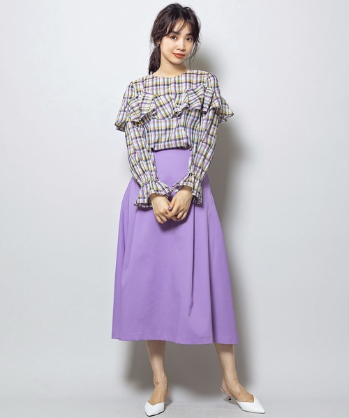 Sono(ソーノ)の「【SONO/ソーノ】サークルフレアスカート(スカート・レディース・ライトグリーン/ラベンダー・1/2)」の9枚目の写真