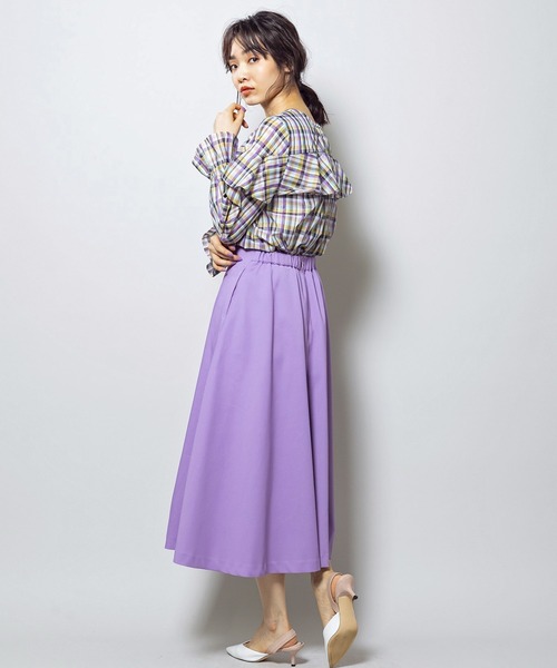 Sono(ソーノ)の「【SONO/ソーノ】サークルフレアスカート(スカート・レディース・ライトグリーン/ラベンダー・1/2)」の5枚目の写真