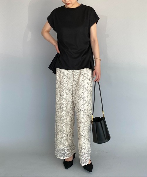 PICCIN(ピッチン)の「フラワーレースパンツ(その他パンツ・レディース・オフホワイト/モカ・M)」の9枚目の写真