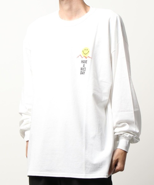 MANASTASH(マナスタッシュ)の「MANASTASH/マナスタッシュ/スマイルムーンロングスリーブTシャツ/SmileMoon L/S Tee(Tシャツ/カットソー・メンズ・ホワイト/ブラック・LARGE/X-LARGE/MEDIUM)」の3枚目の写真