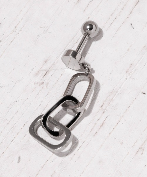 ANCHOR(アンカー)の「ピアス チェーン チャーム(ピアス(片耳用)・メンズ・シルバー・FREE)」の1枚目の写真