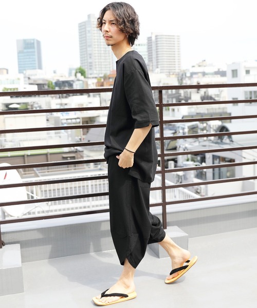 ８(eight)（エイト）の「綿麻オーバーシャツ（Tシャツ/カットソー・メンズ・サンドベージュ/ブラウン系その他/ブルー系その他/ブラック・MEDIUM/LARGE）」の12枚目の写真