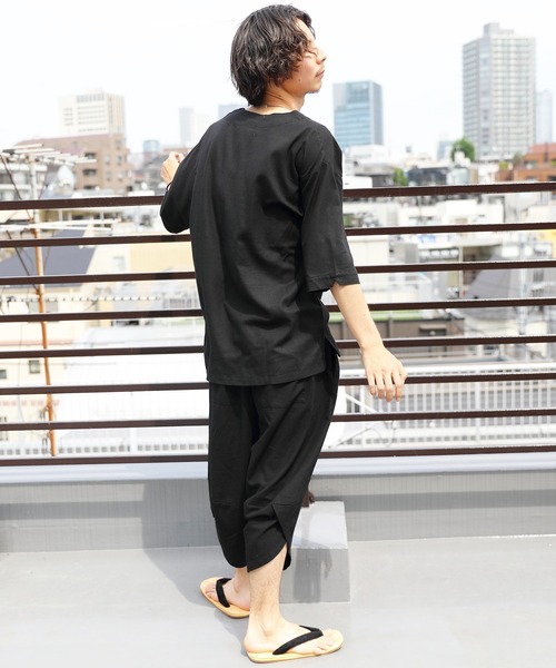 ８(eight)（エイト）の「綿麻オーバーシャツ（Tシャツ/カットソー・メンズ・サンドベージュ/ブラウン系その他/ブルー系その他/ブラック・MEDIUM/LARGE）」の18枚目の写真