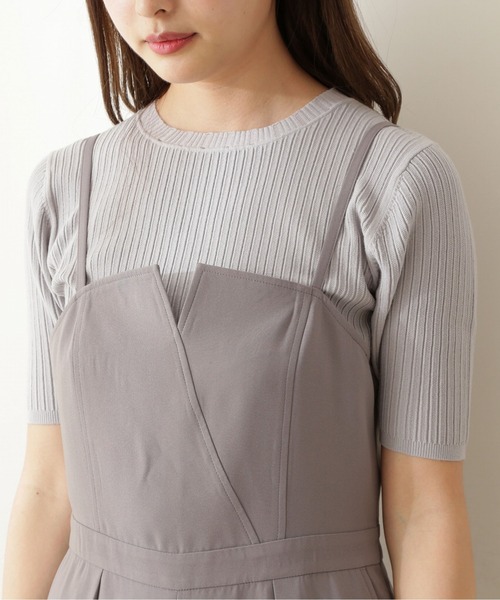 PROPORTION BODY DRESSING（プロポーションボディドレッシング）の「バックレースアップサロペット / 1211240605（ワンピース・レディース・ブラック/グレー・SMALL/MEDIUM）」の3枚目の写真