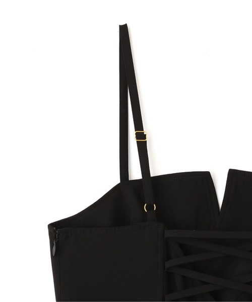 PROPORTION BODY DRESSING（プロポーションボディドレッシング）の「バックレースアップサロペット / 1211240605（ワンピース・レディース・ブラック/グレー・SMALL/MEDIUM）」の4枚目の写真