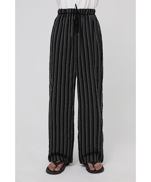 MASONPRINCE(メイソンプリンス)の「【MASONPRINCE】Black stripes straight barrel slacks XXK4022(スラックス・メンズ・ブラック・XL/S/L/M)」の7枚目の写真