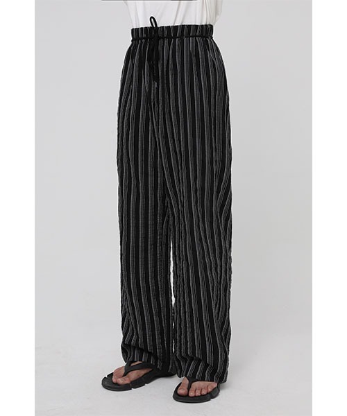MASONPRINCE(メイソンプリンス)の「【MASONPRINCE】Black stripes straight barrel slacks XXK4022(スラックス・メンズ・ブラック・XL/S/L/M)」の8枚目の写真