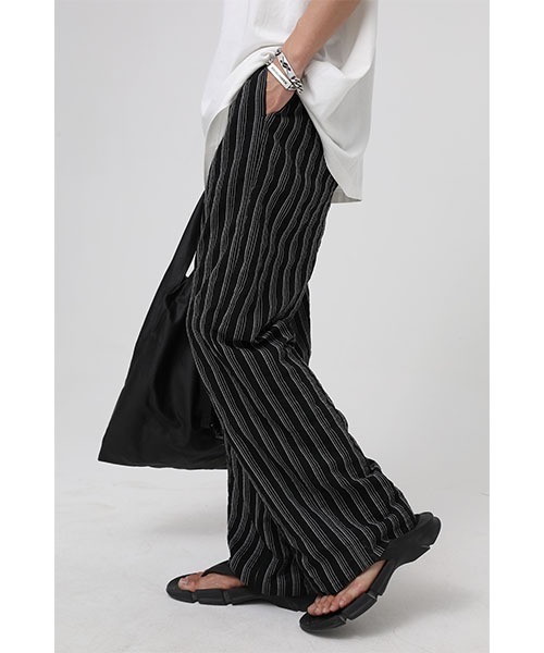 MASONPRINCE(メイソンプリンス)の「【MASONPRINCE】Black stripes straight barrel slacks XXK4022(スラックス・メンズ・ブラック・XL/S/L/M)」の10枚目の写真