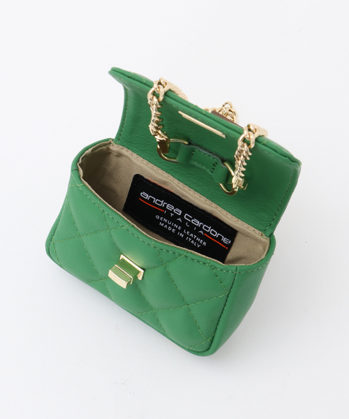 Tiara（ティアラ）の「【ANDREA CARDONE】チェーンミニショルダーバッグ（ショルダーバッグ・レディース・グリーン/ブラック/ホワイト・FREE）」の9枚目の写真