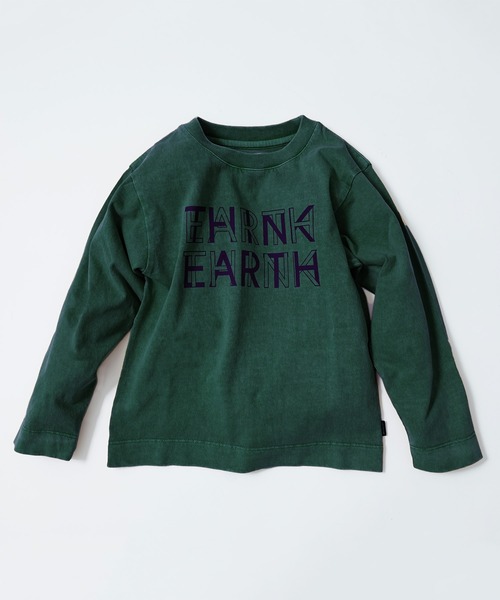 ARCH & LINE（アーチアンドライン）の「長袖 プリントTシャツ CANVAS EARTH L/S TEE （Tシャツ/カットソー・キッズ・グリーン/キャメル/スミクロ・M/L/XL/S）」の3枚目の写真