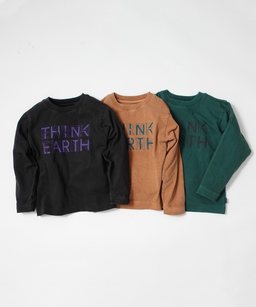 ARCH & LINE（アーチアンドライン）の「長袖 プリントTシャツ CANVAS EARTH L/S TEE （Tシャツ/カットソー・キッズ・グリーン/キャメル/スミクロ・M/L/XL/S）」の11枚目の写真