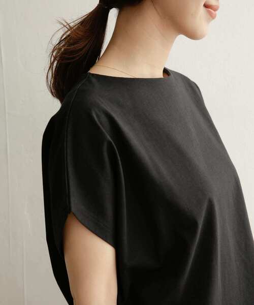 URBAN RESEARCH DOORS（アーバンリサーチドアーズ）の「ドライコットンボートネックプルオーバー（Tシャツ/カットソー・レディース・ブラック/オフホワイト/ミント・ONE）」の14枚目の写真