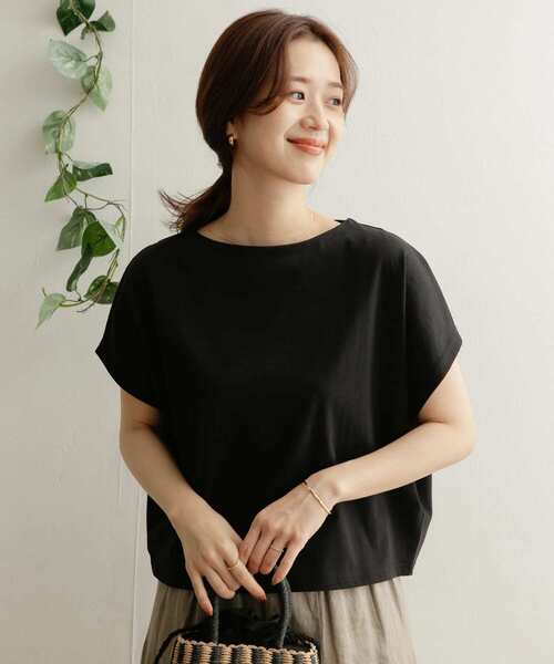 URBAN RESEARCH DOORS（アーバンリサーチドアーズ）の「ドライコットンボートネックプルオーバー（Tシャツ/カットソー・レディース・ブラック/オフホワイト/ミント・ONE）」の16枚目の写真