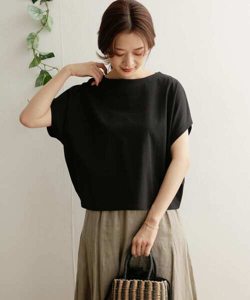 URBAN RESEARCH DOORS（アーバンリサーチドアーズ）の「ドライコットンボートネックプルオーバー（Tシャツ/カットソー・レディース・ブラック/オフホワイト/ミント・ONE）」の17枚目の写真