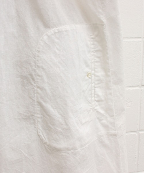 Malle（マル）の「malle コットン/リネン　レース編み　ナイトドレス（ジャンパースカート・レディース・オフホワイト/ブラック・FREE）」の6枚目の写真