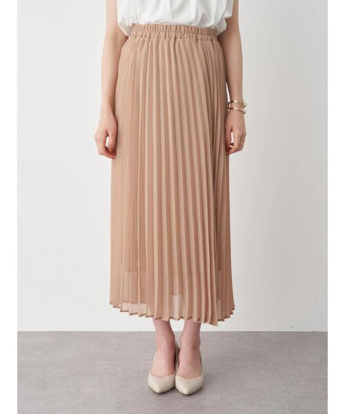 earth music&ecology（アースミュージックアンドエコロジー）の「シアー楊柳プリーツスカート ＊（スカート・レディース・ブラック/ミント/モカ/ピンクベージュ/ドット/ライトベージュ・FREE）」の11枚目の写真