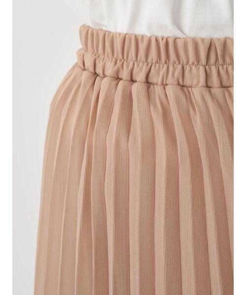 earth music&ecology（アースミュージックアンドエコロジー）の「シアー楊柳プリーツスカート ＊（スカート・レディース・ブラック/ミント/モカ/ピンクベージュ/ドット/ライトベージュ・FREE）」の12枚目の写真