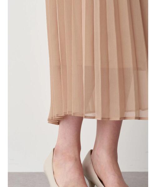 earth music&ecology（アースミュージックアンドエコロジー）の「シアー楊柳プリーツスカート ＊（スカート・レディース・ブラック/ミント/モカ/ピンクベージュ/ドット/ライトベージュ・FREE）」の14枚目の写真