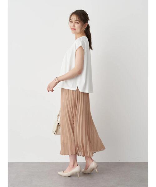 earth music&ecology（アースミュージックアンドエコロジー）の「シアー楊柳プリーツスカート ＊（スカート・レディース・ブラック/ミント/モカ/ピンクベージュ/ドット/ライトベージュ・FREE）」の17枚目の写真