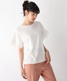 Cutie Blonde | 【S-L】お袖レースプルオーバー(Tシャツ/カットソー)