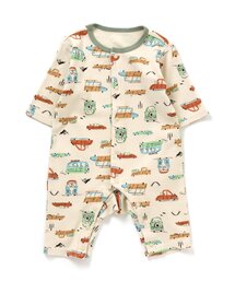 Ampersand | /男児前開き総柄カバーオール（車柄）(ロンパース)