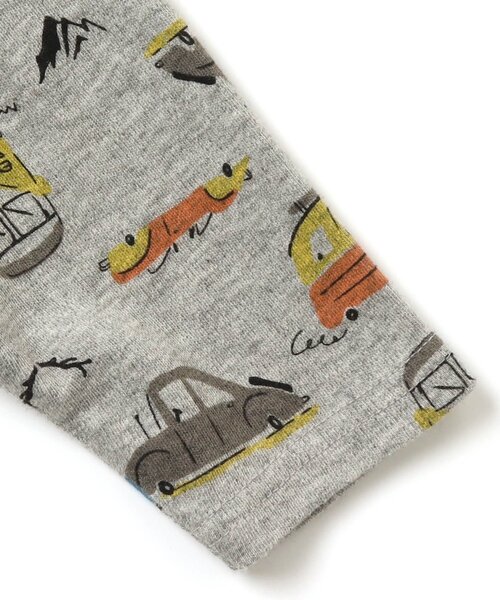 Ampersand（アンパサンド）の「/男児前開き総柄カバーオール（車柄）（ロンパース・キッズ・グレー/アイボリー・80/70/60）」の6枚目の写真