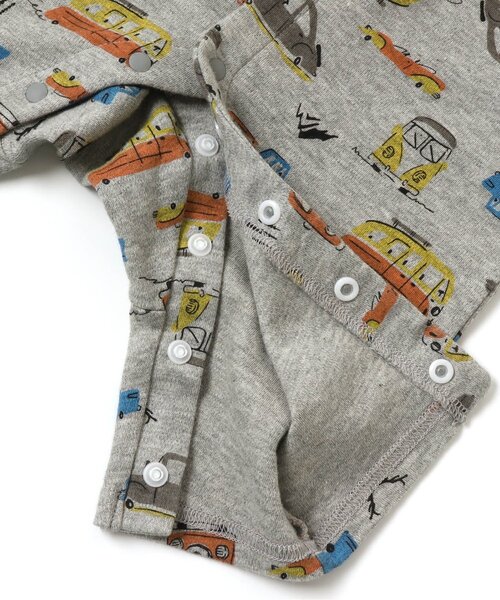 Ampersand（アンパサンド）の「/男児前開き総柄カバーオール（車柄）（ロンパース・キッズ・グレー/アイボリー・80/70/60）」の8枚目の写真