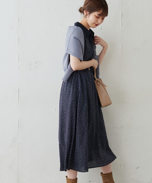 natural couture(ナチュラルクチュール)の「【WEB限定カラー有り】襟付きレトロワンピース(ワンピース・レディース・ブラウン/ベージュ系その他/グリーン系その他/ピンクベージュ/ブルー系その他・FREE)」の12枚目の写真