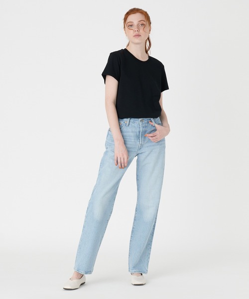 Levi's(リーバイス)の「Levi's/リーバイス THE PERFECT TEE CUSTOMIZATION TEE BLACK(Tシャツ/カットソー・レディース・ブラック・M/L/XS/S)」の16枚目の写真