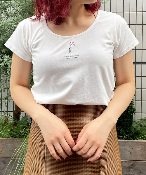 MAJESTIC LEGON（マジェスティックレゴン）の「ワンポイントモチーフTee（Tシャツ/カットソー・レディース・ブラック/ピンク/アイボリー・MEDIUM/SMALL）」の20枚目の写真