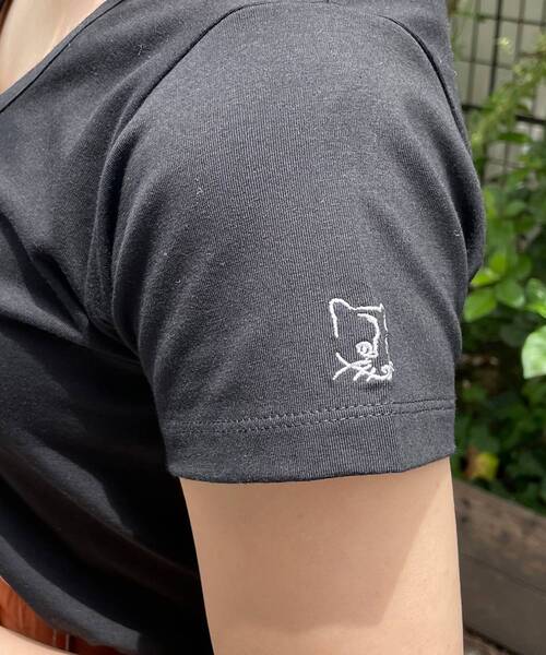 MAJESTIC LEGON（マジェスティックレゴン）の「ワンポイントモチーフTee（Tシャツ/カットソー・レディース・ブラック/ピンク/アイボリー・MEDIUM/SMALL）」の21枚目の写真