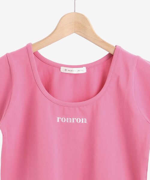 MAJESTIC LEGON（マジェスティックレゴン）の「ワンポイントモチーフTee（Tシャツ/カットソー・レディース・ブラック/ピンク/アイボリー・MEDIUM/SMALL）」の18枚目の写真