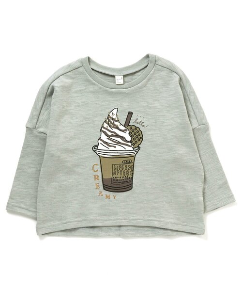 apres les cours（アプレレクール）の「3柄モチーフTシャツ（Tシャツ/カットソー・キッズ・ブラウン/ミント/アイボリー・120/90/110/140/100/130/80）」の3枚目の写真