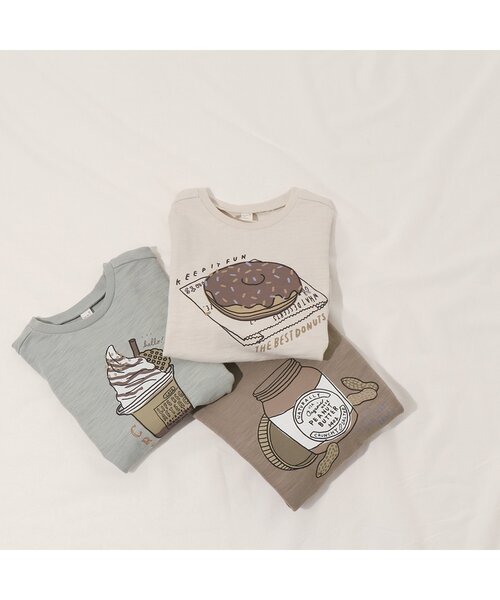 apres les cours（アプレレクール）の「3柄モチーフTシャツ（Tシャツ/カットソー・キッズ・ブラウン/ミント/アイボリー・120/90/110/140/100/130/80）」の11枚目の写真