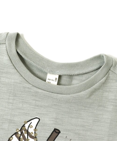 apres les cours（アプレレクール）の「3柄モチーフTシャツ（Tシャツ/カットソー・キッズ・ブラウン/ミント/アイボリー・120/90/110/140/100/130/80）」の18枚目の写真