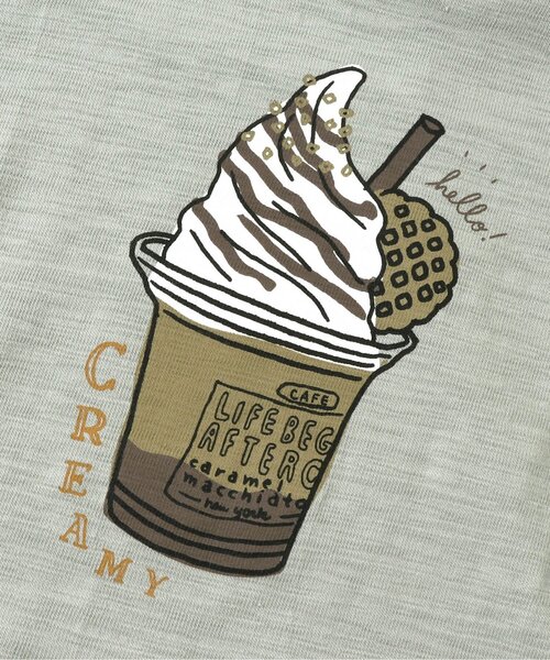 apres les cours（アプレレクール）の「3柄モチーフTシャツ（Tシャツ/カットソー・キッズ・ブラウン/ミント/アイボリー・120/90/110/140/100/130/80）」の20枚目の写真