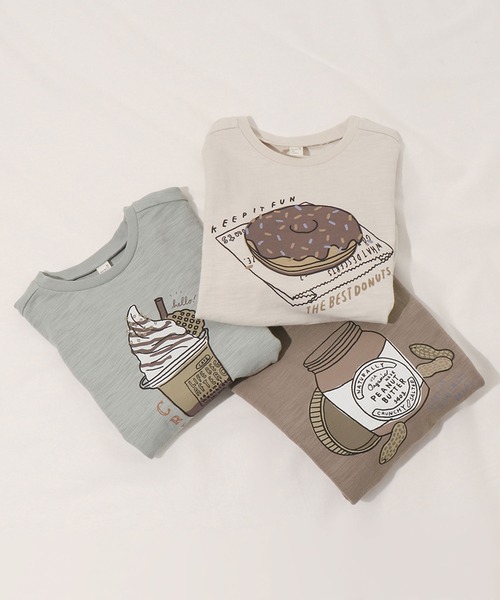 apres les cours（アプレレクール）の「3柄モチーフTシャツ（Tシャツ/カットソー・キッズ・ブラウン/ミント/アイボリー・120/90/110/140/100/130/80）」の4枚目の写真