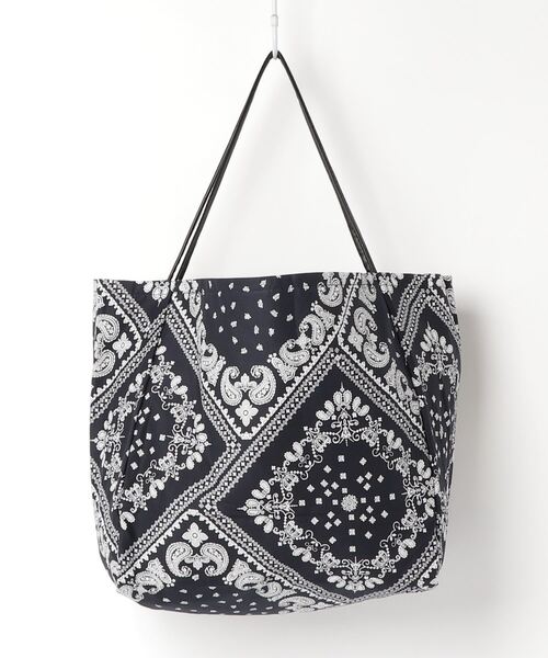 Figments（フィグメンツ）の「バンダナ柄ビッグトートバッグ（トートバッグ・レディース・ブラック・FREE）」の11枚目の写真