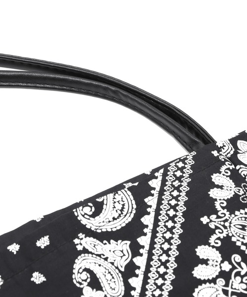 Figments（フィグメンツ）の「バンダナ柄ビッグトートバッグ（トートバッグ・レディース・ブラック・FREE）」の7枚目の写真
