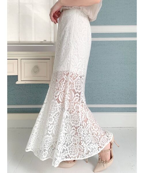 RESEXXY（リゼクシー）の「レースマーメイドスカート（スカート・レディース・ホワイト/ブラック/ブルー・FREE）」の2枚目の写真