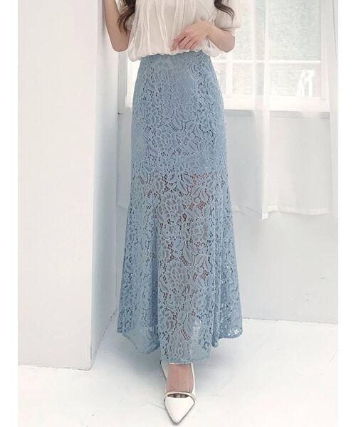 RESEXXY（リゼクシー）の「レースマーメイドスカート（スカート・レディース・ホワイト/ブラック/ブルー・FREE）」の3枚目の写真