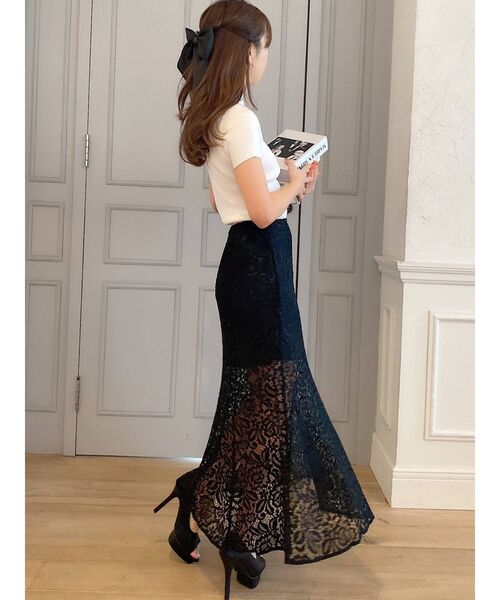 RESEXXY（リゼクシー）の「レースマーメイドスカート（スカート・レディース・ホワイト/ブラック/ブルー・FREE）」の4枚目の写真