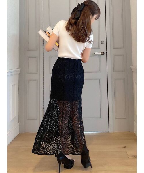 RESEXXY（リゼクシー）の「レースマーメイドスカート（スカート・レディース・ホワイト/ブラック/ブルー・FREE）」の5枚目の写真