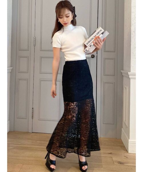 RESEXXY（リゼクシー）の「レースマーメイドスカート（スカート・レディース・ホワイト/ブラック/ブルー・FREE）」の6枚目の写真