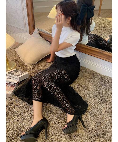 RESEXXY（リゼクシー）の「レースマーメイドスカート（スカート・レディース・ホワイト/ブラック/ブルー・FREE）」の11枚目の写真