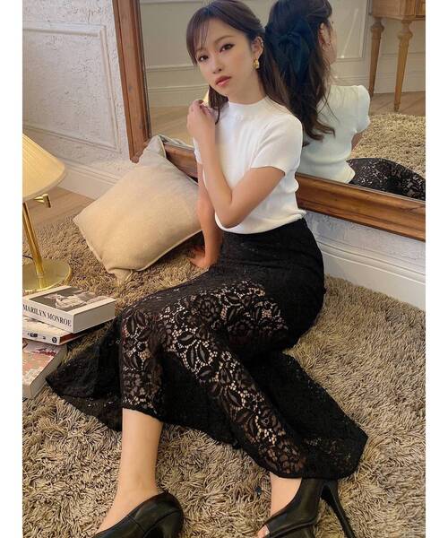 RESEXXY（リゼクシー）の「レースマーメイドスカート（スカート・レディース・ホワイト/ブラック/ブルー・FREE）」の13枚目の写真