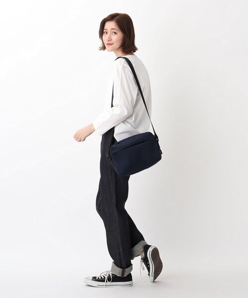 CORDURA(コーデュラ)の「◆コーデュラ(R)・リサイクルヘザー 撥水 キャサリン スクエアショルダーバッグ(ショルダーバッグ・レディース・ダークグレー/ブラック/ダークネイビー・99)」の8枚目の写真