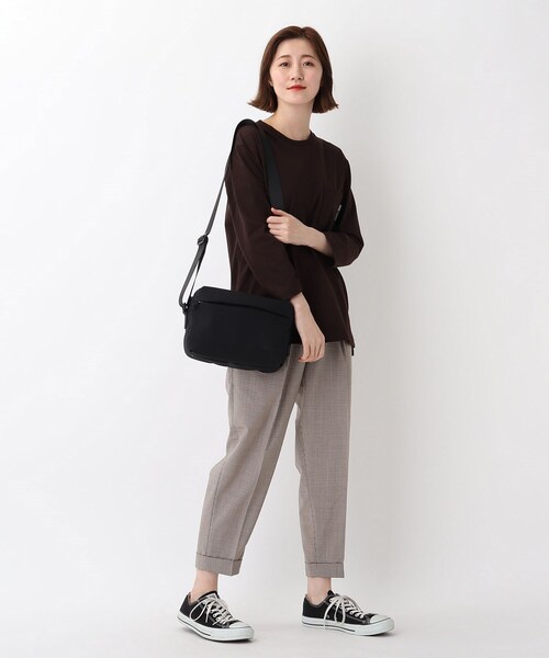 CORDURA(コーデュラ)の「◆コーデュラ(R)・リサイクルヘザー 撥水 キャサリン スクエアショルダーバッグ(ショルダーバッグ・レディース・ダークグレー/ブラック/ダークネイビー・99)」の9枚目の写真